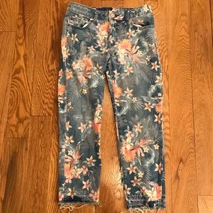 Gap girls floral print jeans